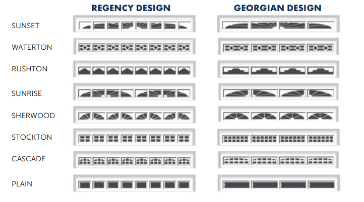Regency and Georgian window designs
