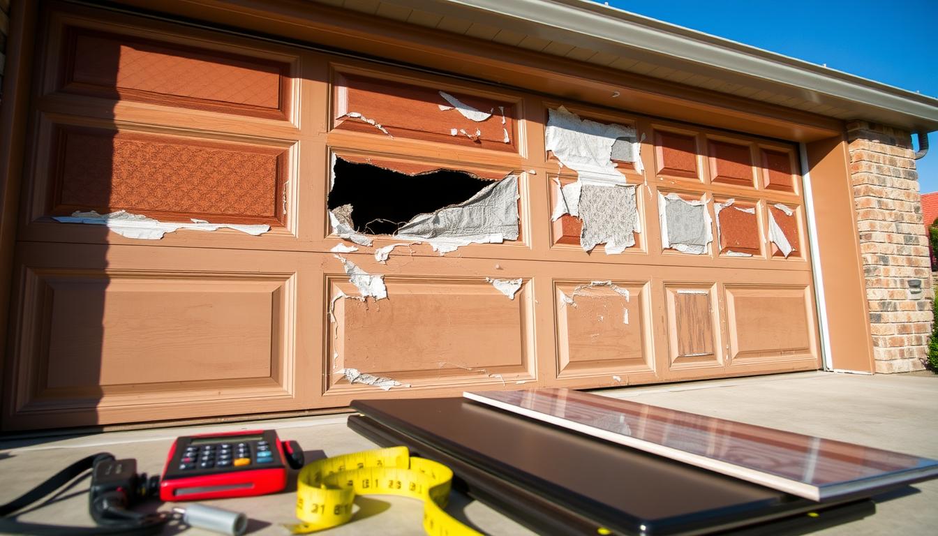 Garage door panel replacement cost factors