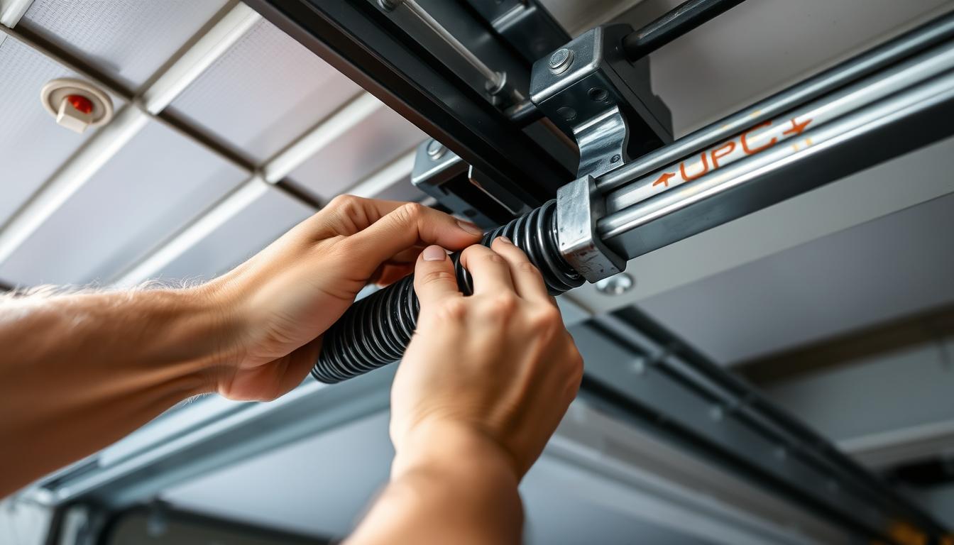 adjusting garage door tension
